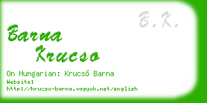 barna krucso business card