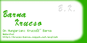 barna krucso business card